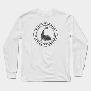 Treehopper - We All Share This Planet - insect on white Long Sleeve T-Shirt